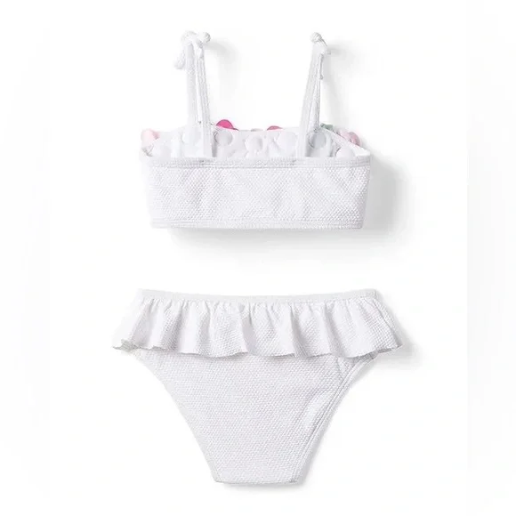 JANIE AND JACK 3D FLORAL 2 PIECE SWIMSUIT - Picture 2 of 3